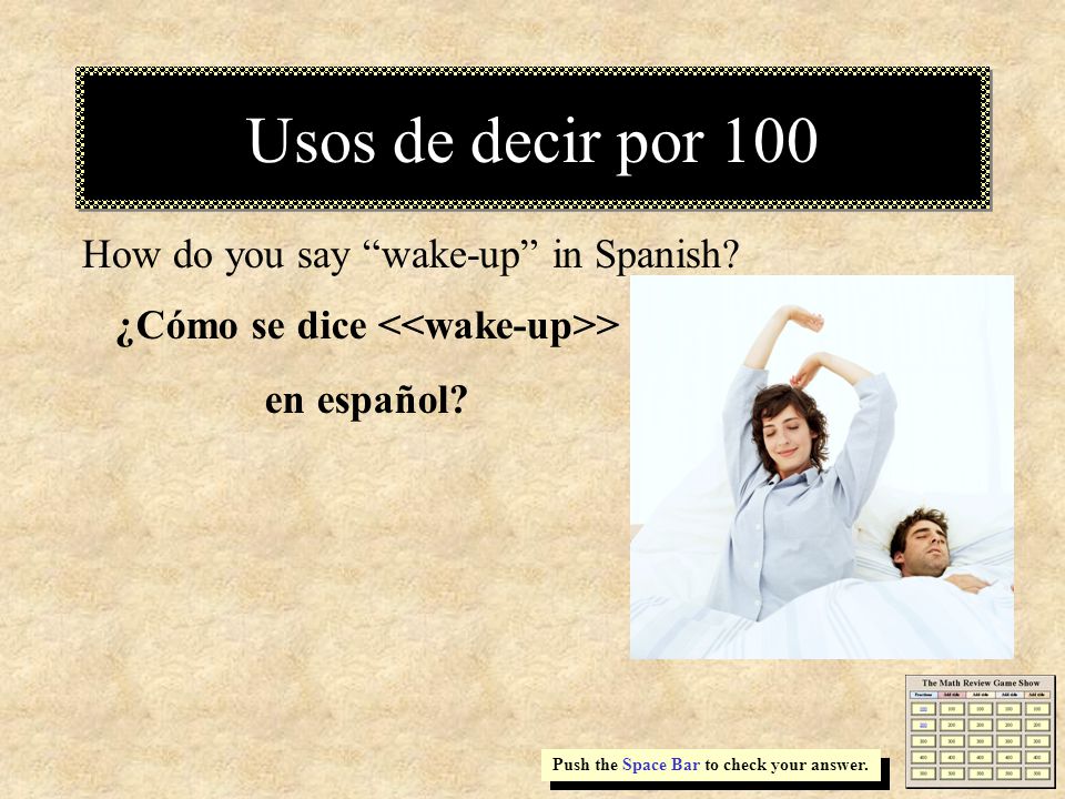 Repaso para el examen Cap ppt descargar - How To Say Wake Up In Spanish